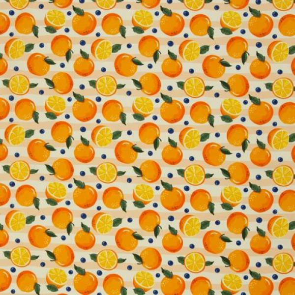 Baumwolldruck Fruits Orangen auf Orange von Swafing